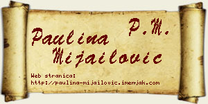 Paulina Mijailović vizit kartica